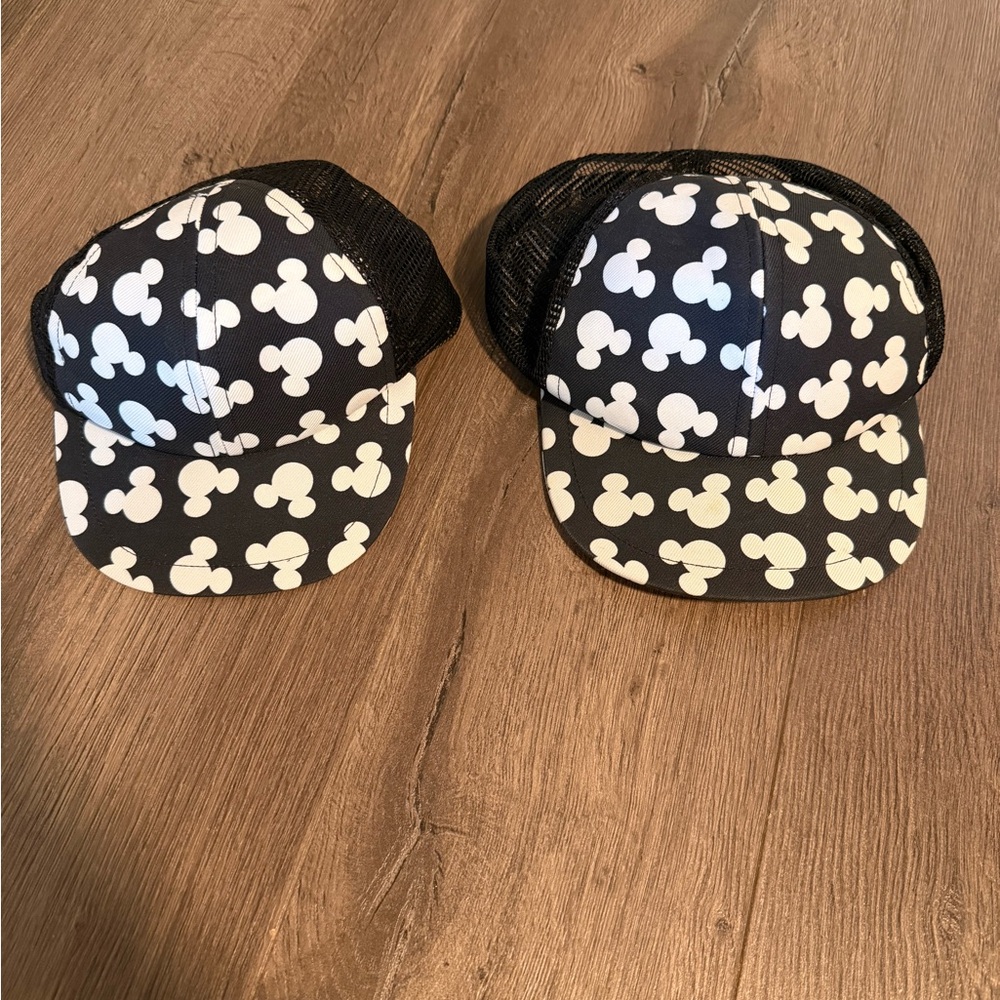 George Hats Kids and Infant Black and White Mickey Pattern Mesh Cap
